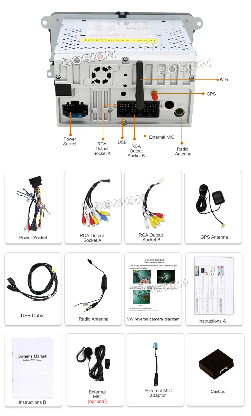 Perfect Android 7.1 New 8 Inch 2 DIN 800*480 Car DVD GPS For VW Passat B6 / B7 / Passat CC with WiFi Canbus and free 8G Card and Map 4