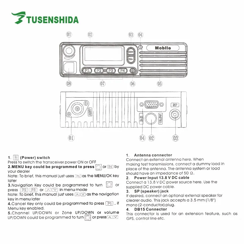 Новое поступление UHF 400-470 MHZ 50 W DMR 2 Tone/5 Tone Цифровые портативные рации DM-8000