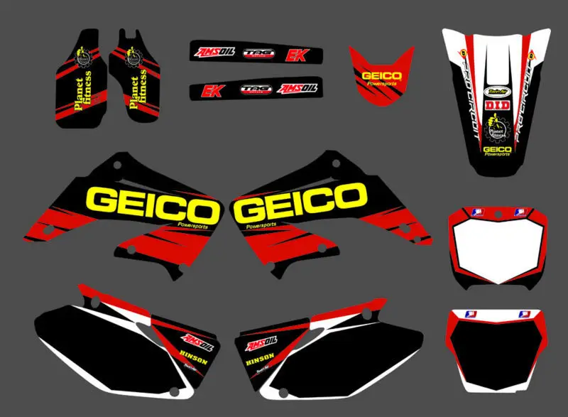 

0015 New Style TEAM GRAPHICS&BACKGROUNDS DECALS STICKERS Kits for CR125 CR250 2002 2003 2004 2005 06 07 08 09 10 11 2012