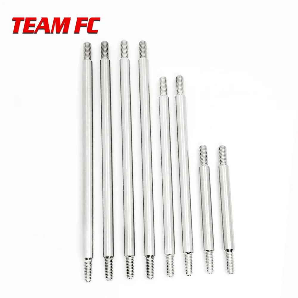 8PCS  Alloy TRX4 Chassis Pull Rod Anti-rust Rod without Ball Joint for RC Car TRX-4 324 Wheelbase Defender Tactical S201