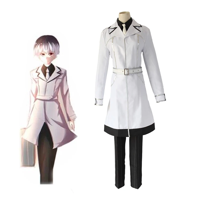 Аниме Токийский Гуль: re Косплей Kaneki Ken Haise Sasaki костюмы белые вечерние на Хэллоуин