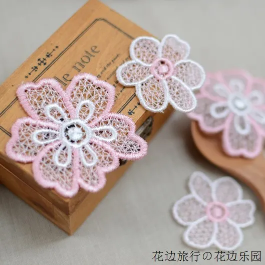 

lace accessories DIY white lace flower stickers size 2