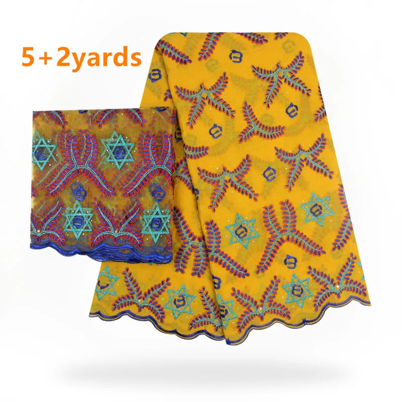 

cotton lace fabric high quality african swiss voile lace fabric with 2yards headtie fashion style for dress f1fhj293