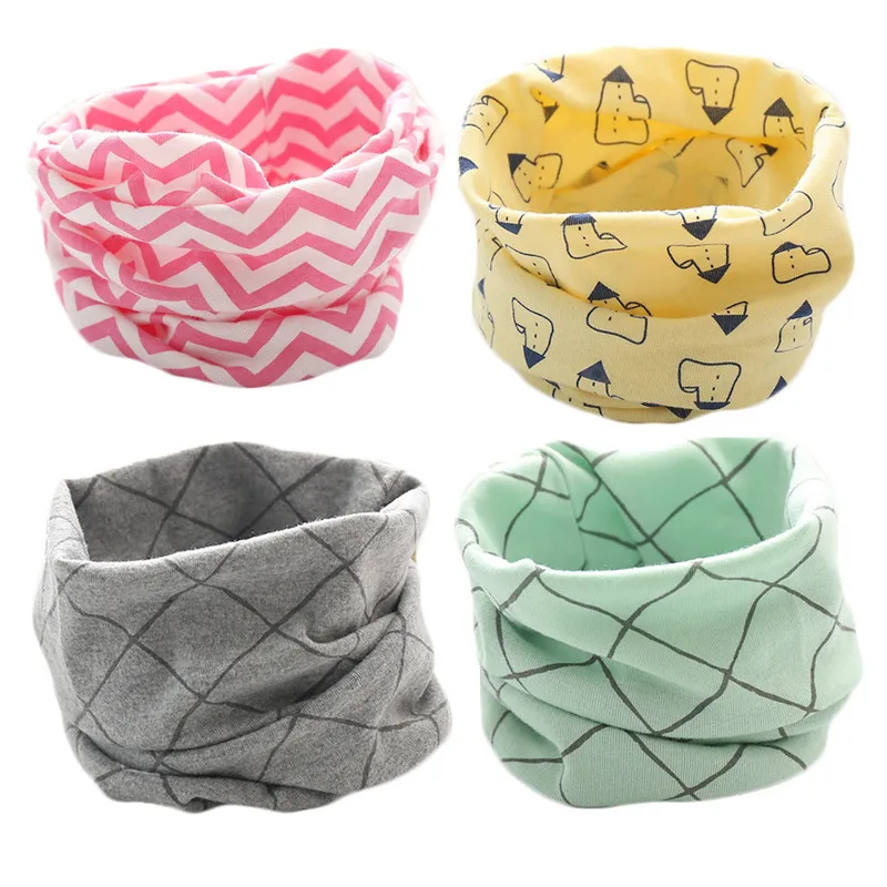 2017 Autumn Winter Cartoon Baby Girl Boy Scarves Baby Warm Bufandas Children Scarf O Ring Kids Cotton Collars Ring Scarf