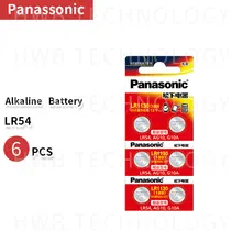 6 шт. подлинные оптовые продажи PANASONIC LR54 189 AG10 L1131 SR1130 G10 V10GA 389 щелочные кнопки батареи для монет