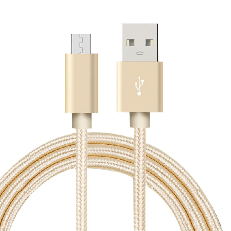 

Micro USB Cable Fast Charger Wire Mobile Phone Data Micro 2A Alloy Nylon Charging USB Cable for Xiaomi Samsung Android Microusb
