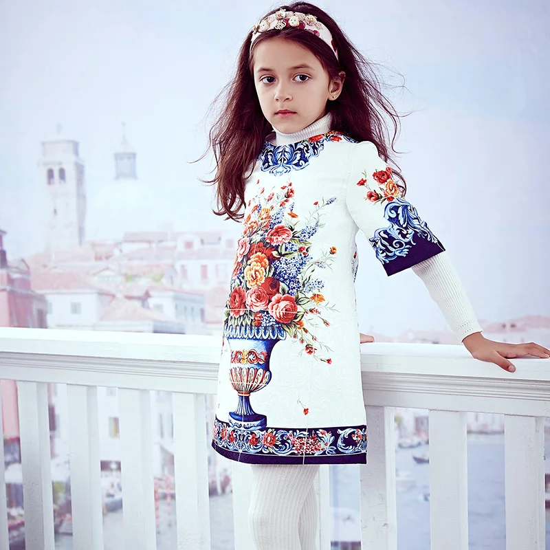 

Kidsalon Princess Dress Vestido 2017 Robe Fille Printed Toddler Girl Dresses Girls Clothing Girls Dresses for Party and Wedding