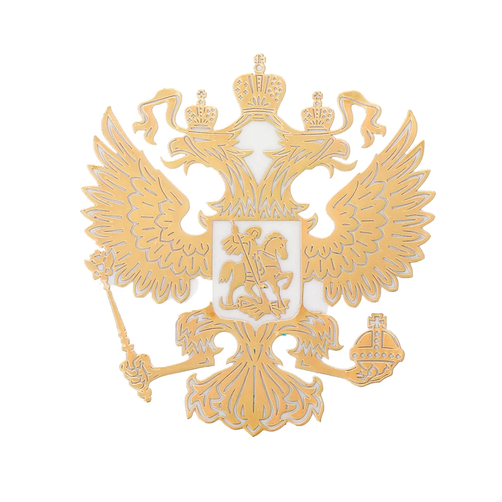 Pop Pink герб Россия никелевая металлическая наклейка на автомобиль наклейки