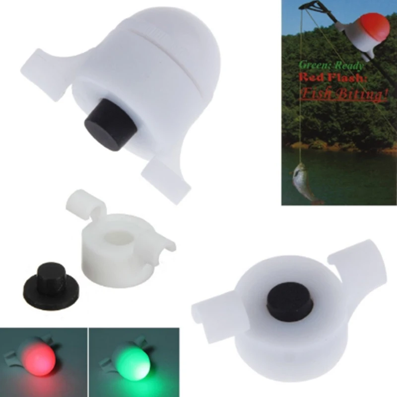

1pcs Night Fishing Bite Alarm Rod Flashlight Tip LED Light Fish Fishing Bell with Button Battery Dropping Shipping Tool Fishing