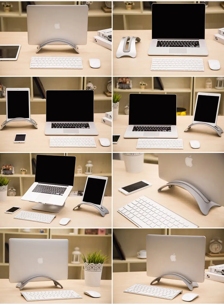 Алюминиевый компактный вертикальный стенд для ноутбука Настольный держатель для Mac MacBook Air/Pro iPad ноутбук компьютер