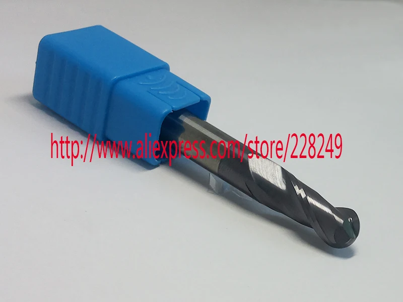 

1pc R5*20*D10*75-HRC55 2 Flutes Tungsten solid carbide Coated Ball Nose End Mills CNC milling cutters