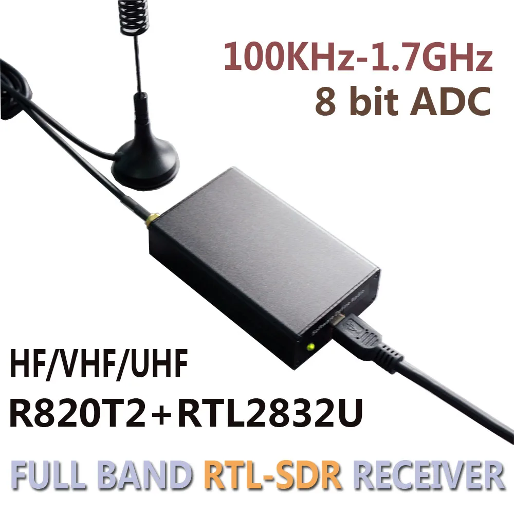Радиоприемник Ham 100 KHz 1 7 GHz с полным диапазоном UV HF RTL SDR USB тюнер приемник RTL2832u R820t2