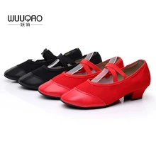 Women Summer New Arrival Red Canvas Dance Shoes Dance Practice Shoes Soft And Breathable PU Shoes
