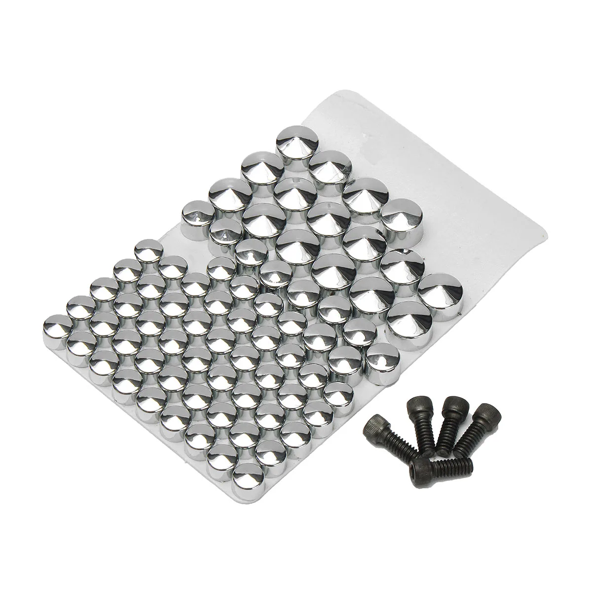 

75Pcs Chrome ABS Motorcycle Bolt Topper Caps Cover Nut Kit For Harley-Davidson FLT-FLH 2007 ABS Plastic PN1011679