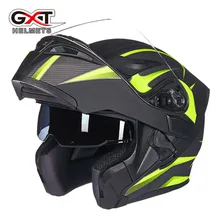 Бренд gxt флип мотоциклетный шлем двойные линзы шлем высокое качество dot утвержденных moto motociclistas cascos capacete
