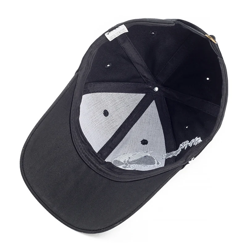 Unisex Skull Embroidery Baseball Cap Male Female Ghost Face Hip Hop Caps Women Men Fashion Casual Hipster Snapback Hat CP0107  (6)