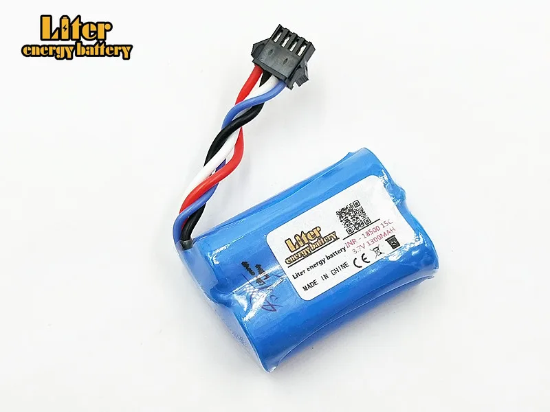 20PCS/LOT 3.7V 1300mAh Li-ion battery You Di UDI001 huanqi 960 2.4G remote control boat speedboat 18500 lithium | Электроника