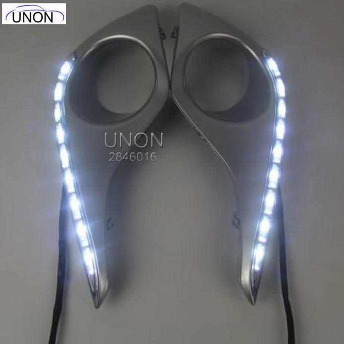 

2PCS LED DRL Day Light For Toyota Highlander 2012 2013 2014 Daytime Running Light Fog Lights Lamp Yellow Turning