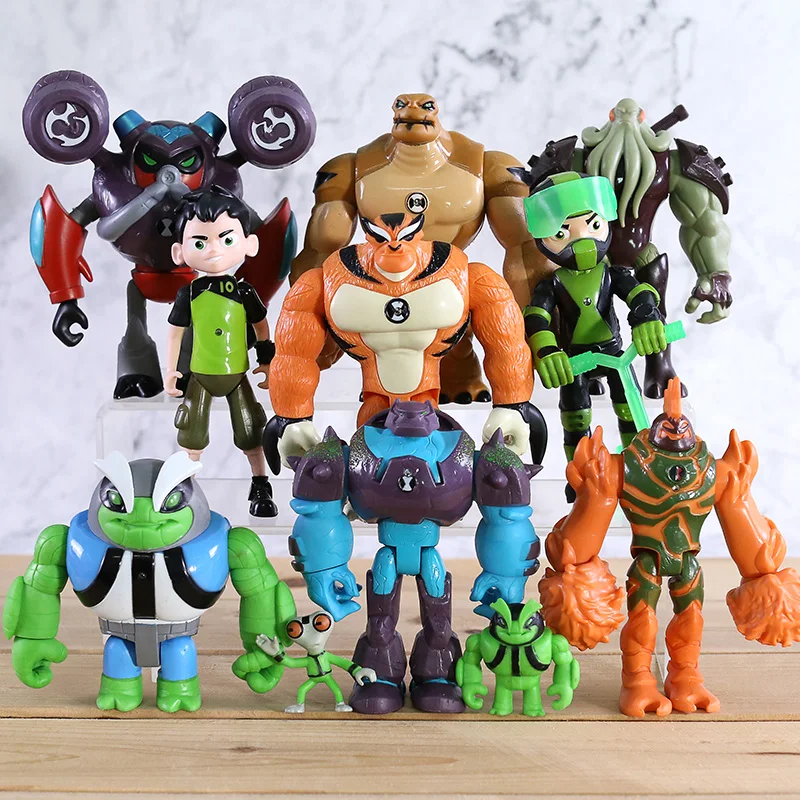 Фигурки героев Бен Грей гнев Vilgax Heatblast Humongousaur ПВХ детские игрушки 11