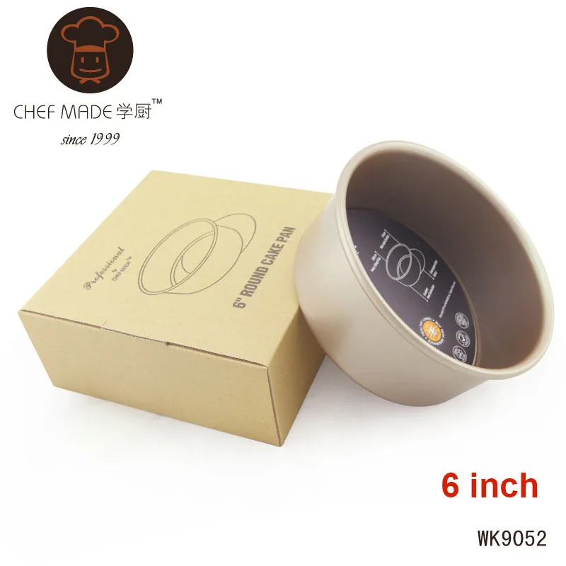 6 inch Round Cake Pan Carbon steel Non stick Baking Pan ...