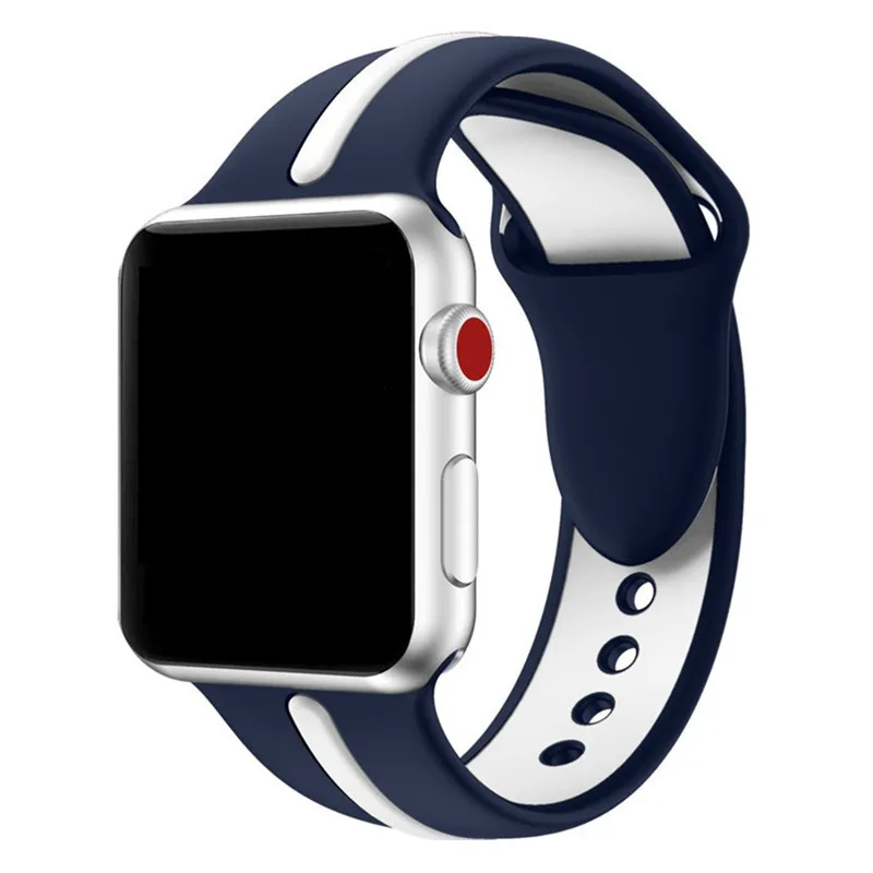 ASHEI силиконовый ремешок для наручных часов Apple Watch, версии 4 40 мм, 38 мм, 42 мм, мягкие спортивные браслет для наручных часов iWatch, полосы серии 3/2/1 ремешок
