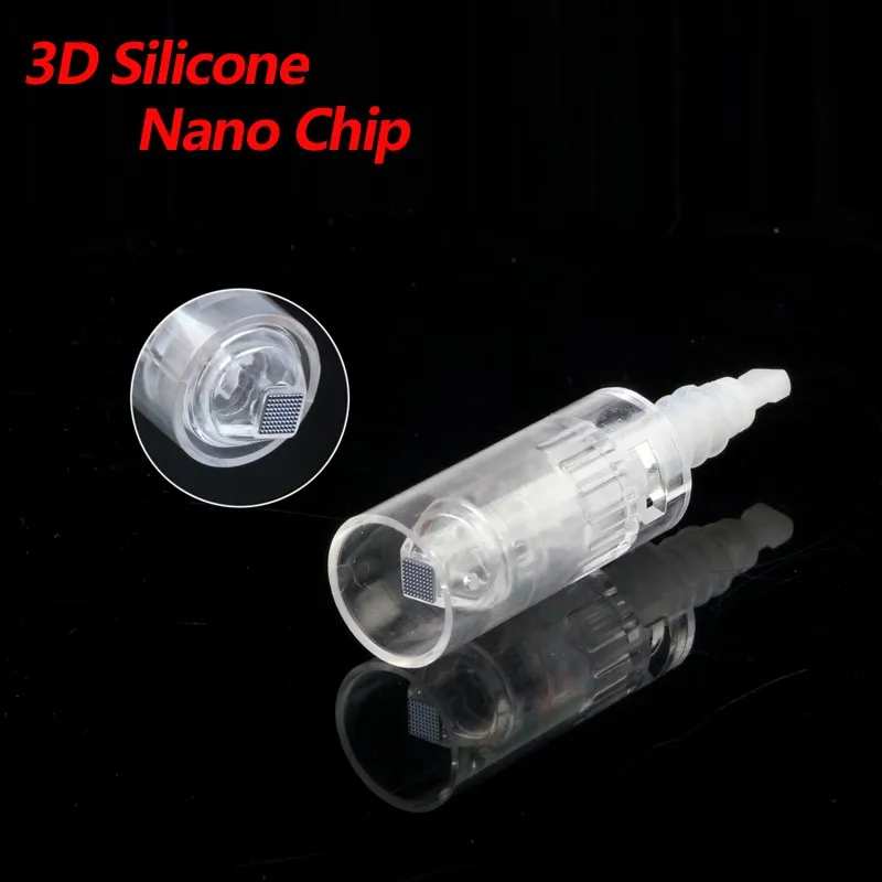 

50 Pieces Replaceable Round Nano White Head Disposable MYM Derma Pen Use 3D Silicone Nano Needle Cartridge For Dr.pen M7/M5