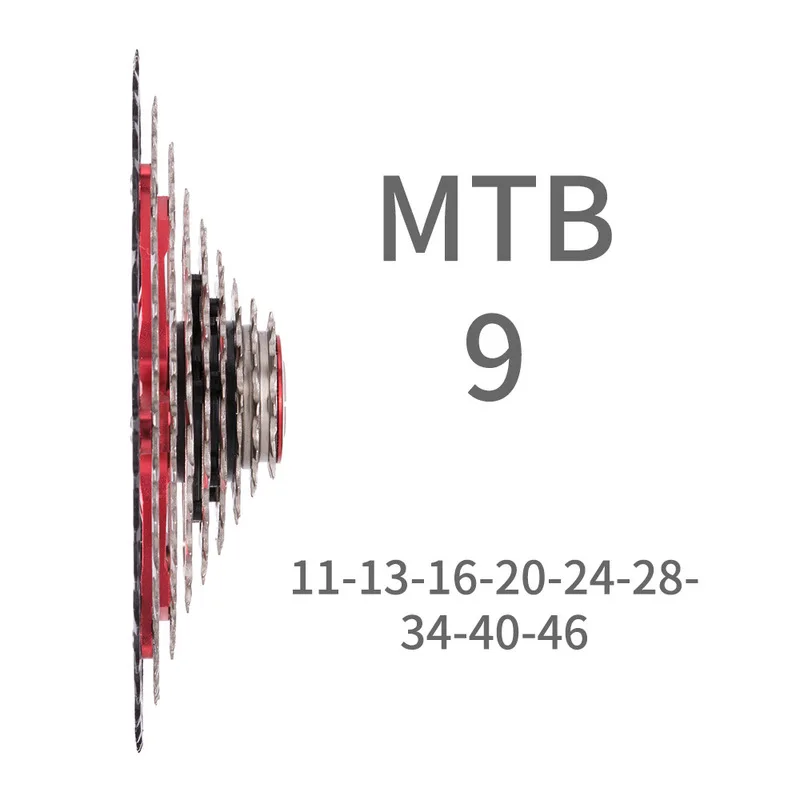 ZTTO MTB велосипед 9 скоростей 11 46T кассета s звездочки широкий коэффициент 9v k7