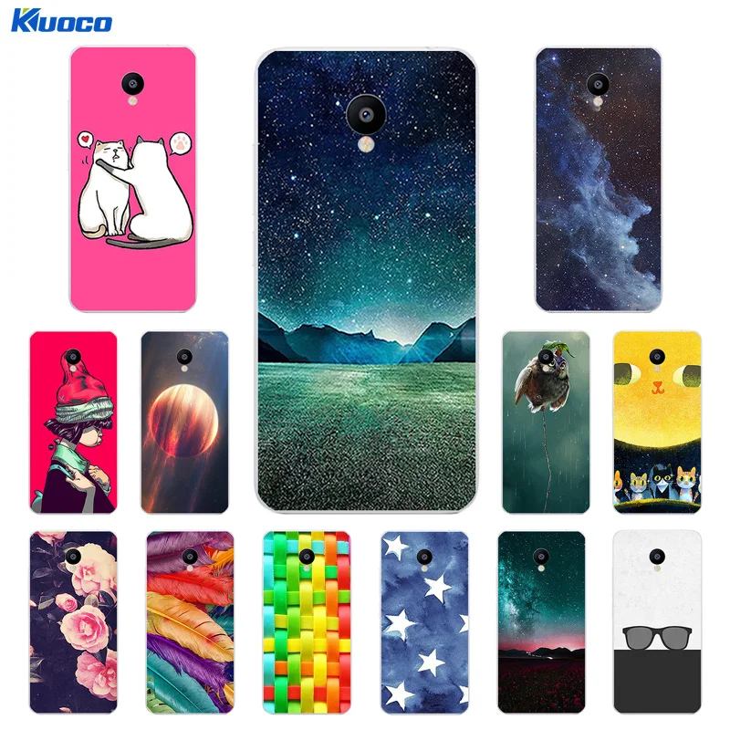 Мягкий силиконовый чехол из ТПУ для Meizu M3 M3s M3S Mini девочек с принтом кота черный
