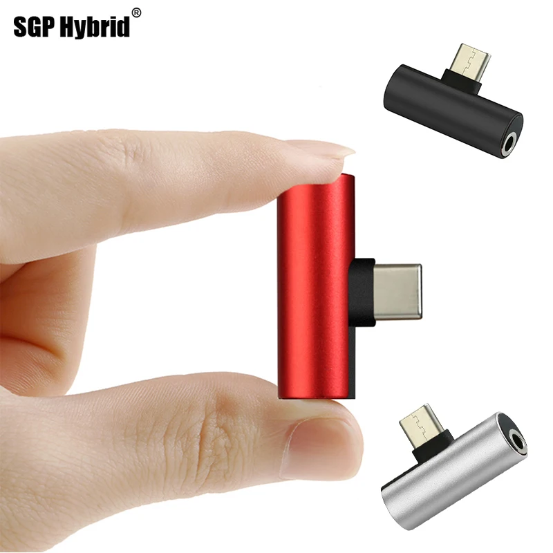 

USB Type C to 3.5mm For Xiaomi Mi8 Mix 2 Huawei P20 Typc C Aux 2 in 1 Headphone Adapter Dual Jack Splitter Audio Converter Line