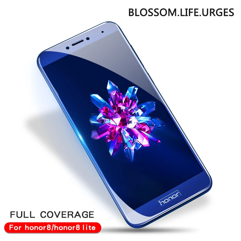 Полное покрытие закаленное стекло для Huawei honor 8 lite защита экрана huawei P8 2017