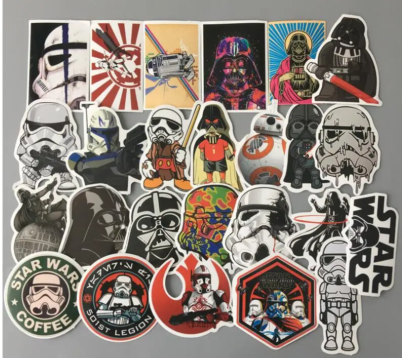 25 pcs Star Wars kinds waterpoof wall sticker bedroom adesivo de parede art pvc wall decal home Aparador Cocina Estrecho ~ 25 pcs Star Wars kinds waterpoof wall sticker bedroom adesivo de parede art pvc wall decal home