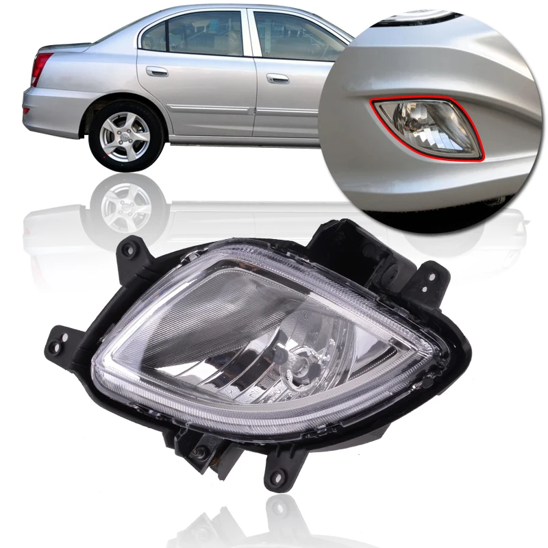 

CAPQX Front bumper fog light For Hyundai Elantra 2011- foglight DRL Fog Lamp Driving light 92201-08BA / 92202-08BAD
