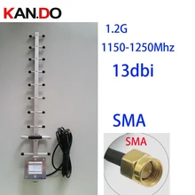 1200Mhz 13dbi усиление 1,2G Антенна Yagi, 3 м кабель в комплекте, 1,2G беспроводная приемопередатчик антенна cctv аксессуары FPV антенна