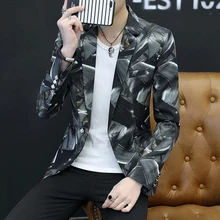 Джентльменский Тонкий костюм с принтом; коллекция года; сезон весна-лето