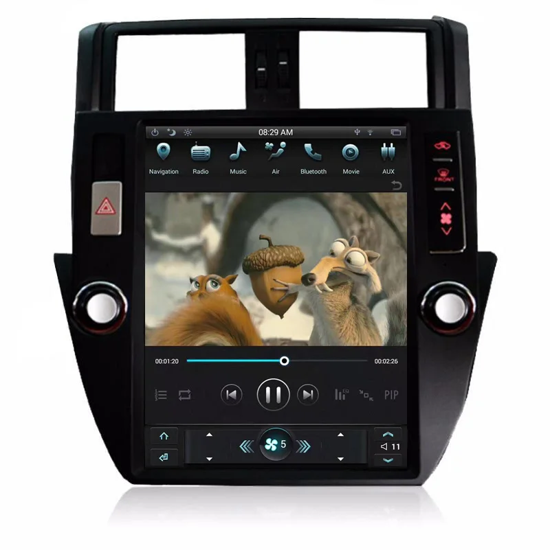 Top 12.1" Tesla Vertical Screen Android 6.0 Car Radio DVD GPS Navigation for Toyota Prado 150 2014-2017 Support 3/4G Network 3