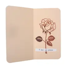 1 Набор, роскошные металлические закладки в виде цветка розы и поздравительные открытки, канцелярские принадлежности для школы, закладки для книг, канцелярские товары Gi