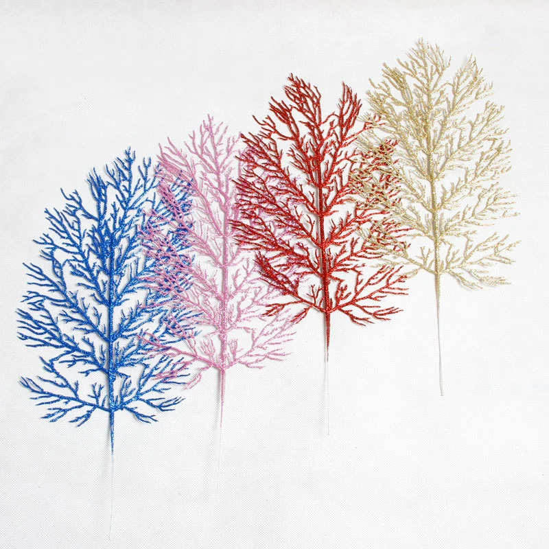 

1pcs Christmas Artificial leaves Simulation leaves Christmas decorations 40x19cm Random