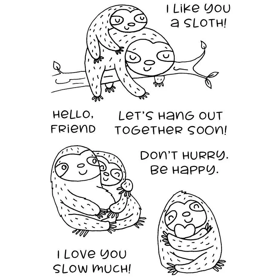 

sloth Transparent Clear Stamps /Seal for DIY scrapbooking/photo album Decorative sheets