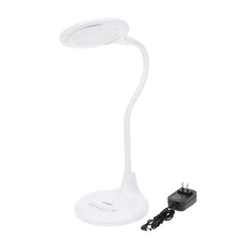 

Flexible Touch Switch Desk Light Reading Lamp with USB Output Port US Plug Eyes Care 5 Levels Brightness