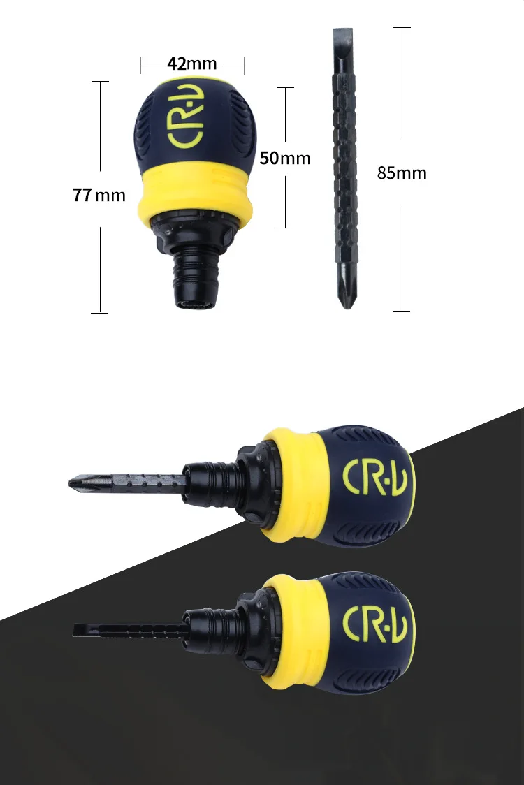Phillips/шлицевые двухцелевые Масштабируемые трещотки отвертки CR-V магнитный мини-отвертка инструменты для вождения винтов