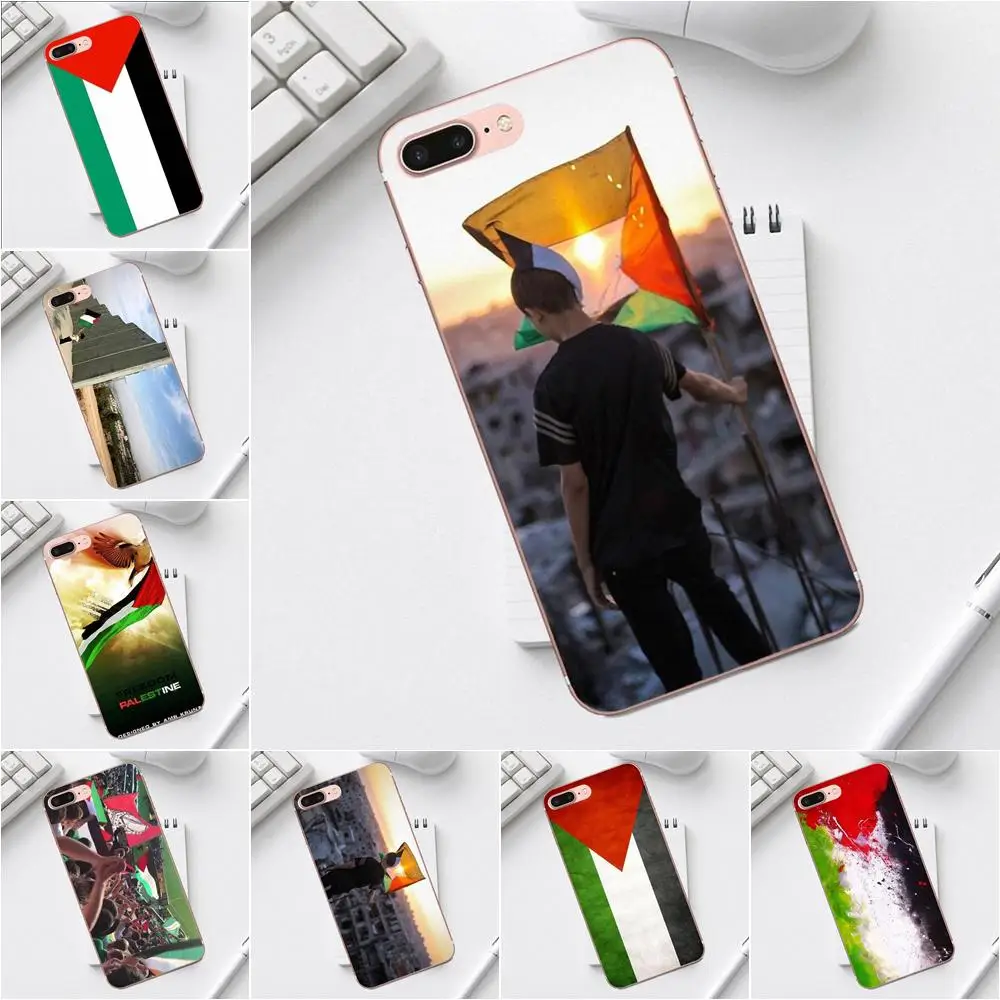 

Qdowpz For iPhone X XS Max XR 4 4S 5 5C SE 6 6S 7 8 Plus Galaxy A3 A5 J1 J3 J5 J7 2017 Soft TPU Coque Case Palestine Flag