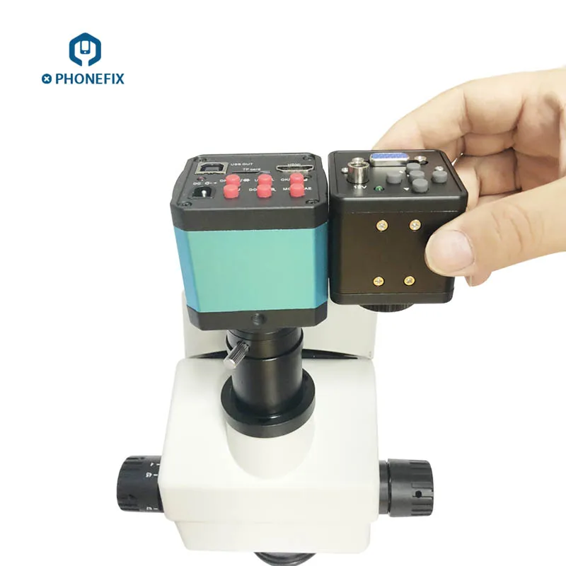 PHONEFIX 14MP 16MP 21MP HDMI 1080P USB Digital Industry Microscope Camera with TF Card Video Record