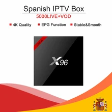 Spiansh IPTV X96 Android 7.1 4k s905w 8GB Rom Europe Scandinavian French Swedish Spain IPTV Subscription Set-top Smart IP TV BOX