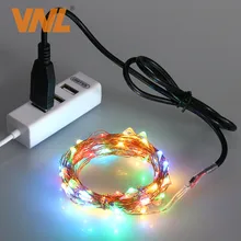 10 м 33FT RGB 100 светодиодный USB украшения Медный провод Фея свет шнура для Новое поступление на год день Свадебная вечеринка украшения IP65 из водонепроницаемого материала