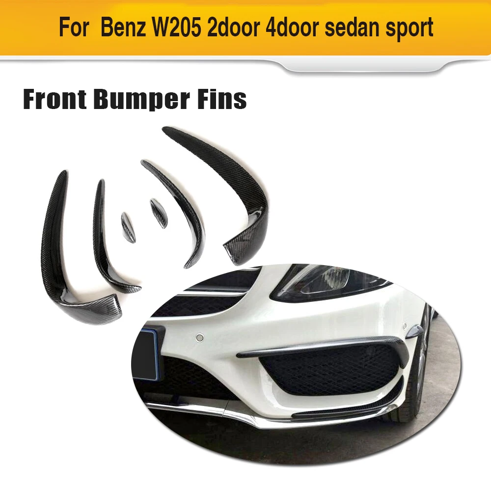 Carbon Fiber Front Bumper Trim Air Vent For Mercedes Benz C Class W205