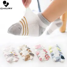 5 пар/лот, детские носки для малышей летние тонкие носки с рисунком для маленьких девочек, хлопковые носки для новорожденных мальчиков, Детские аксессуары