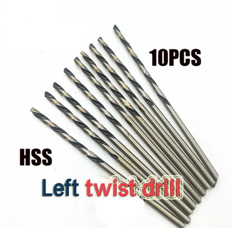 10pcs Left way twist drill bit 0.5/0.6/0.7/0.8/0.9/1.0/1.1-2.8/2.9/3.0mm | Инструменты