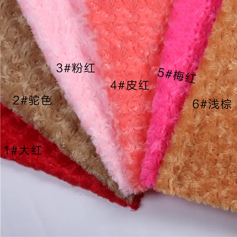 Яркие цвета Роскошный плюшевый материал ворс счетчик одежды дисплей ткань фон Ткань Роза плюш мех PV меховая ткань