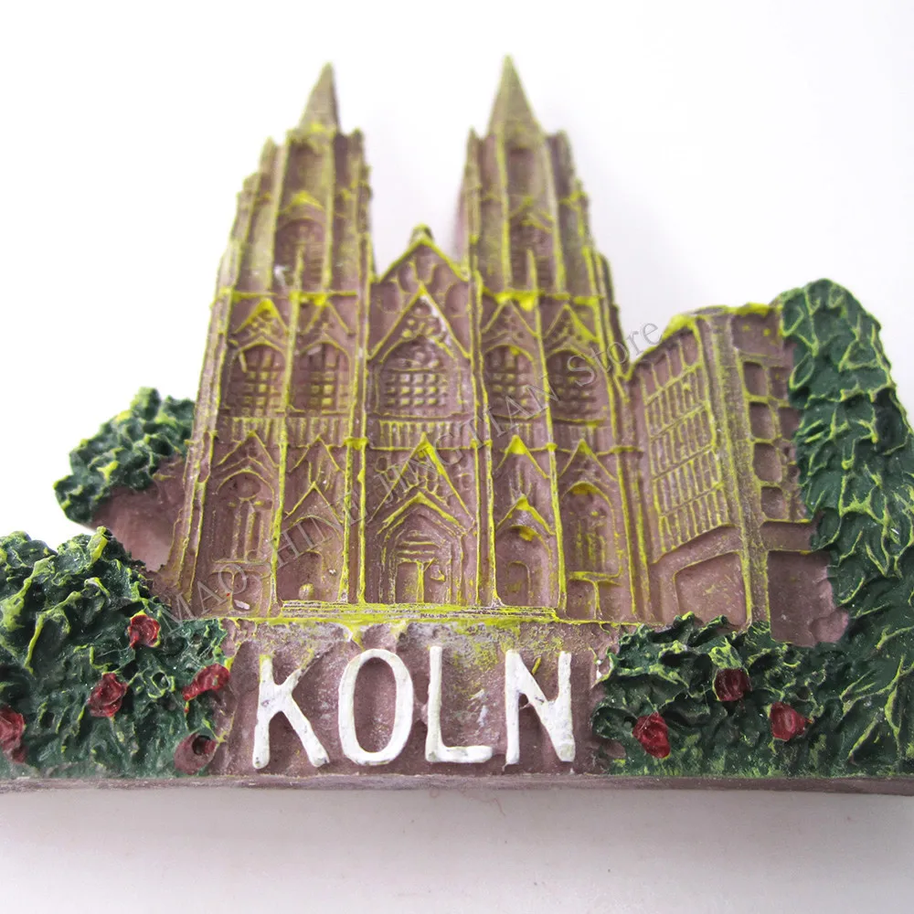 Магнит на холодильник, сувенир KOLN kёlner Dom, Кельнский соборный церковь, Германия, страны, смола, холодильник, магнитная наклейка, подарок