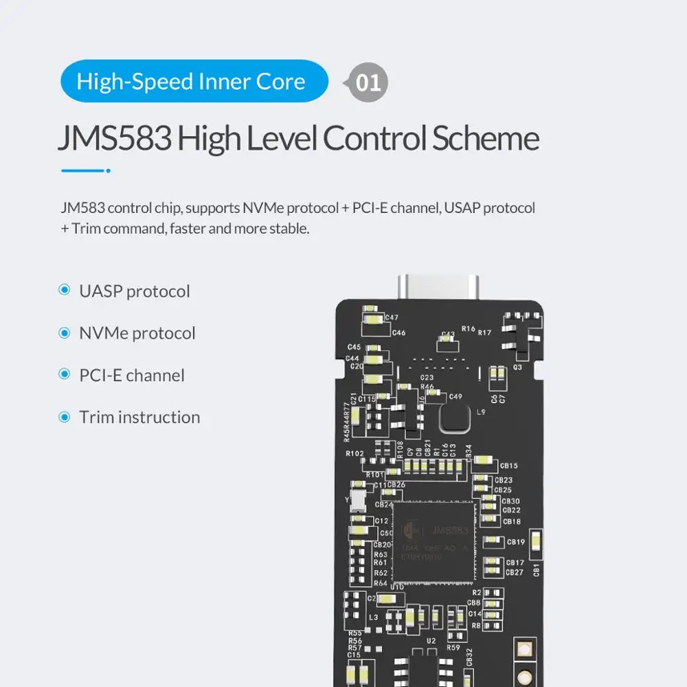 Чехол ORICO Nvme NGFF M.2 SSD 10 Гбит/с USB C корпус жесткого диска с кабелем Type поддержка